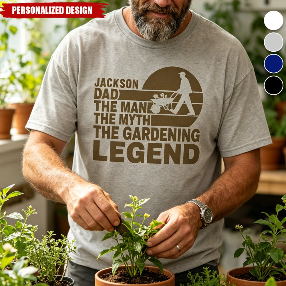 Personalized Name Gardening T-Shirt - Plant Enthusiast Keepsake