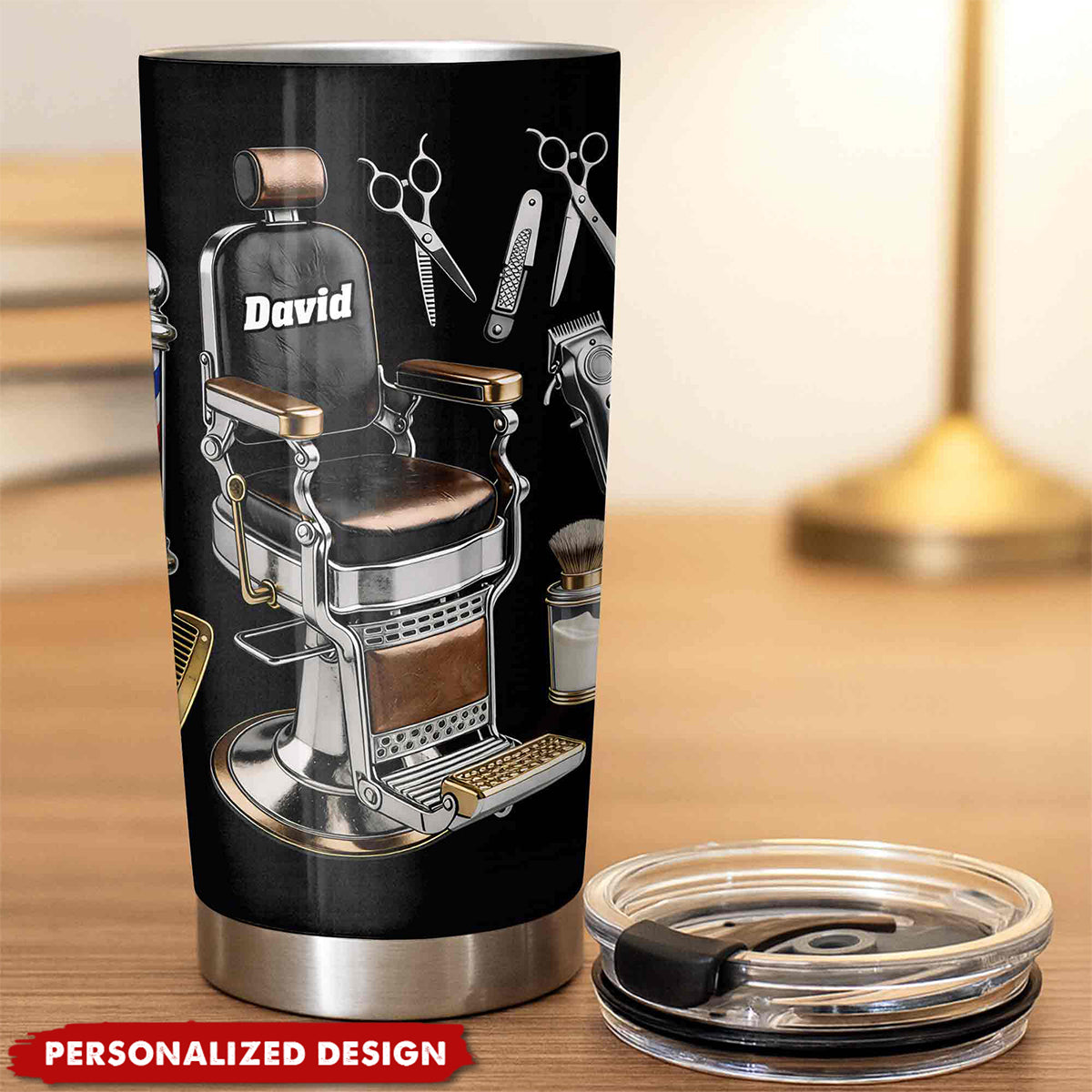 Personalized Barber Shop Tools Tumbler – Gift for Barber, Hair Stylist