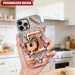 Personalized Baking Phone Case – Cute Baking Mixer Design Gift for Baking Lovers