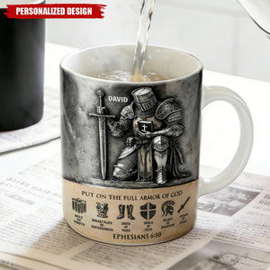 Personalized Full Armor of God Knight Mug – Gift For Christian