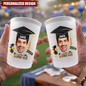 Custom Face Graduation Party Cups - Unique Gift For Grads