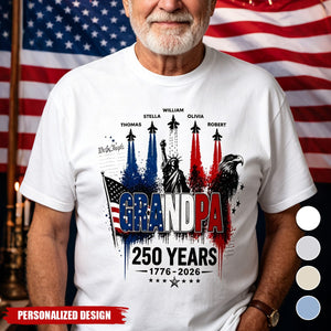 Personalized  America’s 250th T-Shirt - Custom kids Names