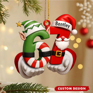 Personalized  Six Seven Christmas Ornament – Custom Name Christmas Gift