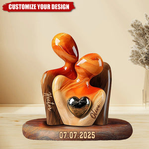 Custom Acrylic Couple Plaque with Names and Date – Unforgettable Love Gift