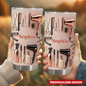 Personalized Hairstylist Tumbler — Custom Name Gift For Hairstylist