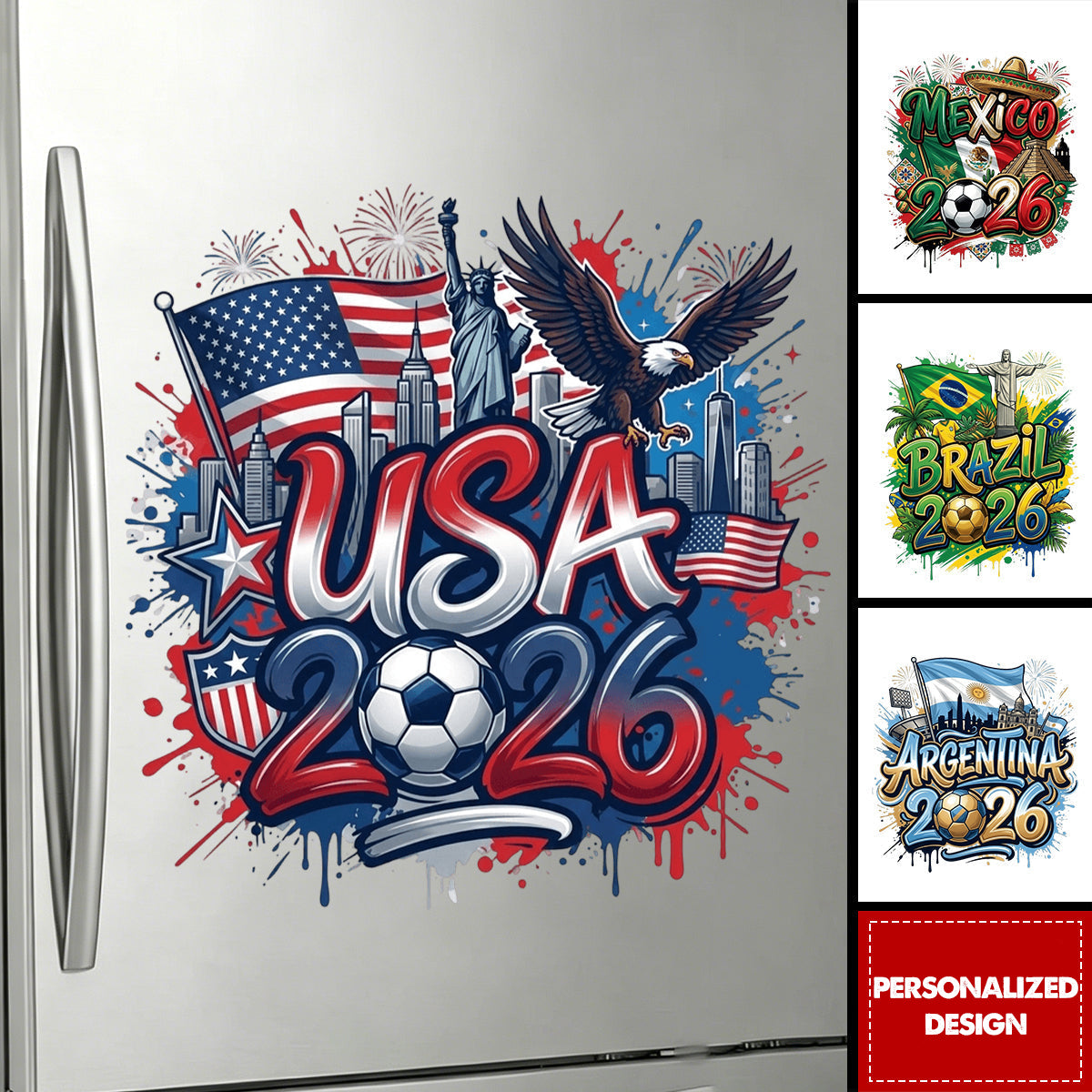 Personalized 2026 Country sticker - Custom Name
