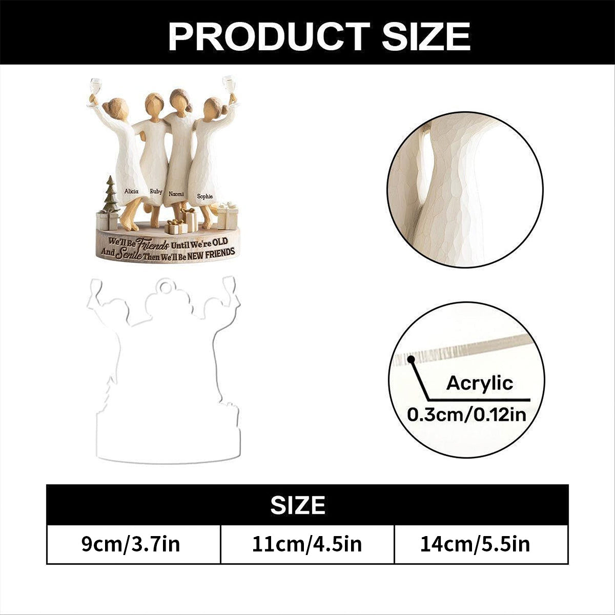 Personalized Bestie Ornament – Unique Gift for Best Friends