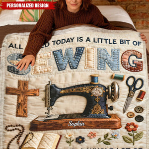 Personalized Jesus And Sewing Blanket - Gifts For Christians