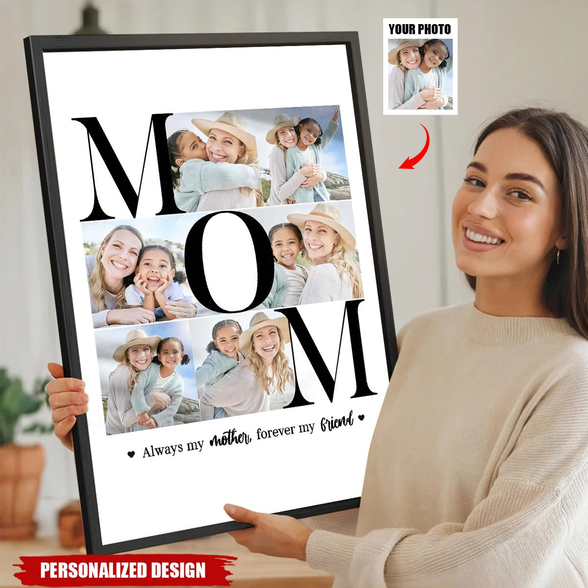 My Mother Forever My Friend - Personalized MOM Photo Poster