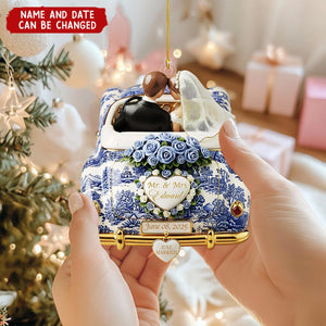 Personalized Just Married Car Ornament – Wedding Gifts For Couple