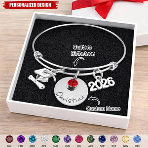 Personalized 2026 Graduation Bracelet - Class of 2026 Gift for Graduate