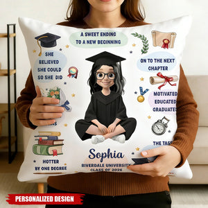 Personalized Class of 2026 Graduation Pillow - Gift For Graduates