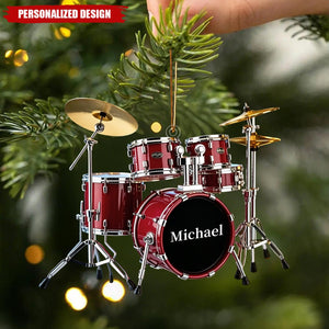 Personalized Acrylic Drum Ornament Gift For Drummers Musicians