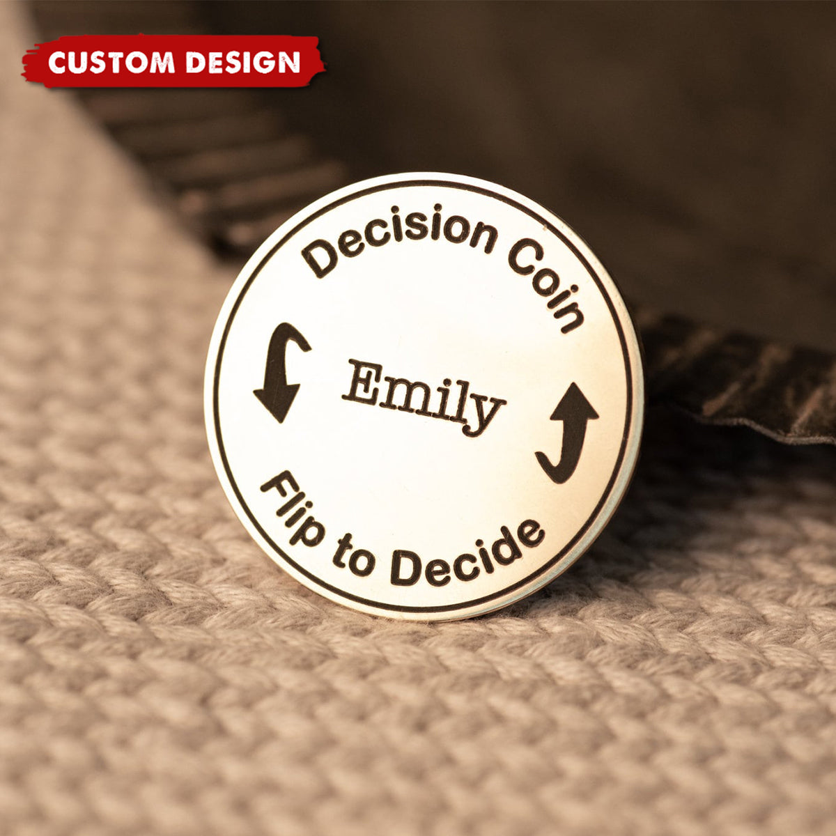 Personalized Decision Coin – Custom Name Flip Coin Gift