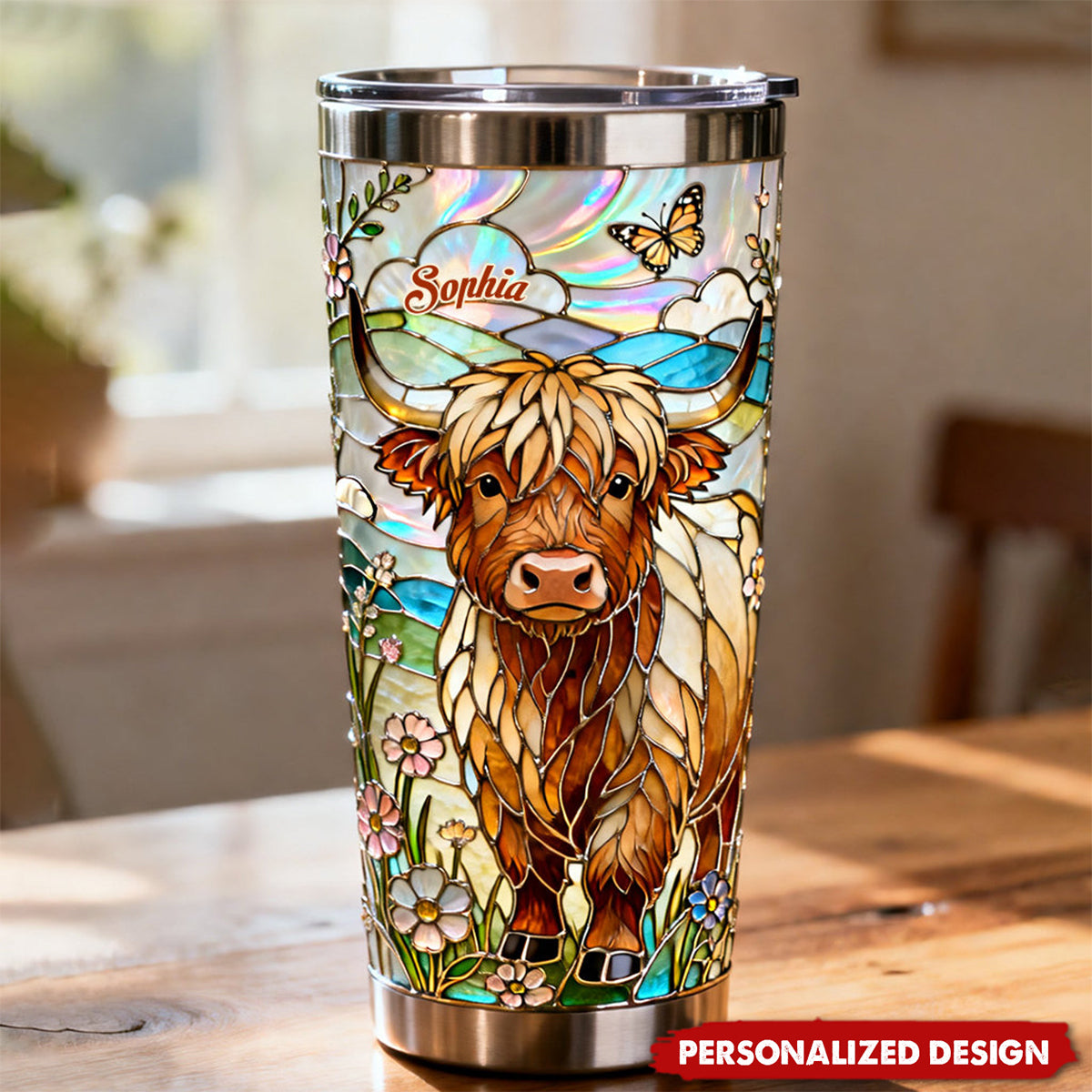 Love Highland Cows - Custom Name Highland Cow Tumbler