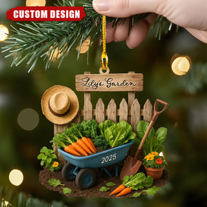 Personalized Vegetable Garden Ornament – Custom Name Garden Decor
