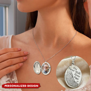 You Never Walk Alone - Personalized Photo Memorial Locket Necklace