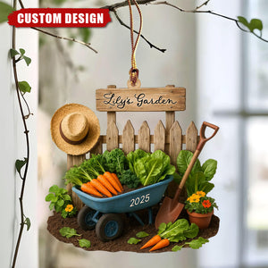 Personalized Vegetable Garden Ornament – Custom Name Garden Decor