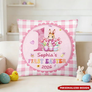 Personalized Baby's First Easter Pillow - Custom Baby Name Easter Gift