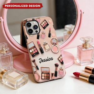 Personalized Makeup Phone Case — Custom Name Gift For Beauty Lovers