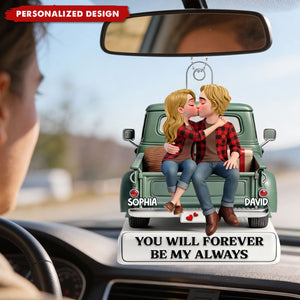 Couple Kissing On The Truck  Car Ornament - Valentine's Day Gift For Couple