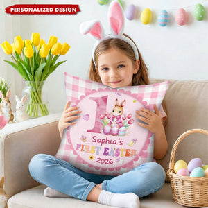 Personalized Baby's First Easter Pillow - Custom Baby Name Easter Gift