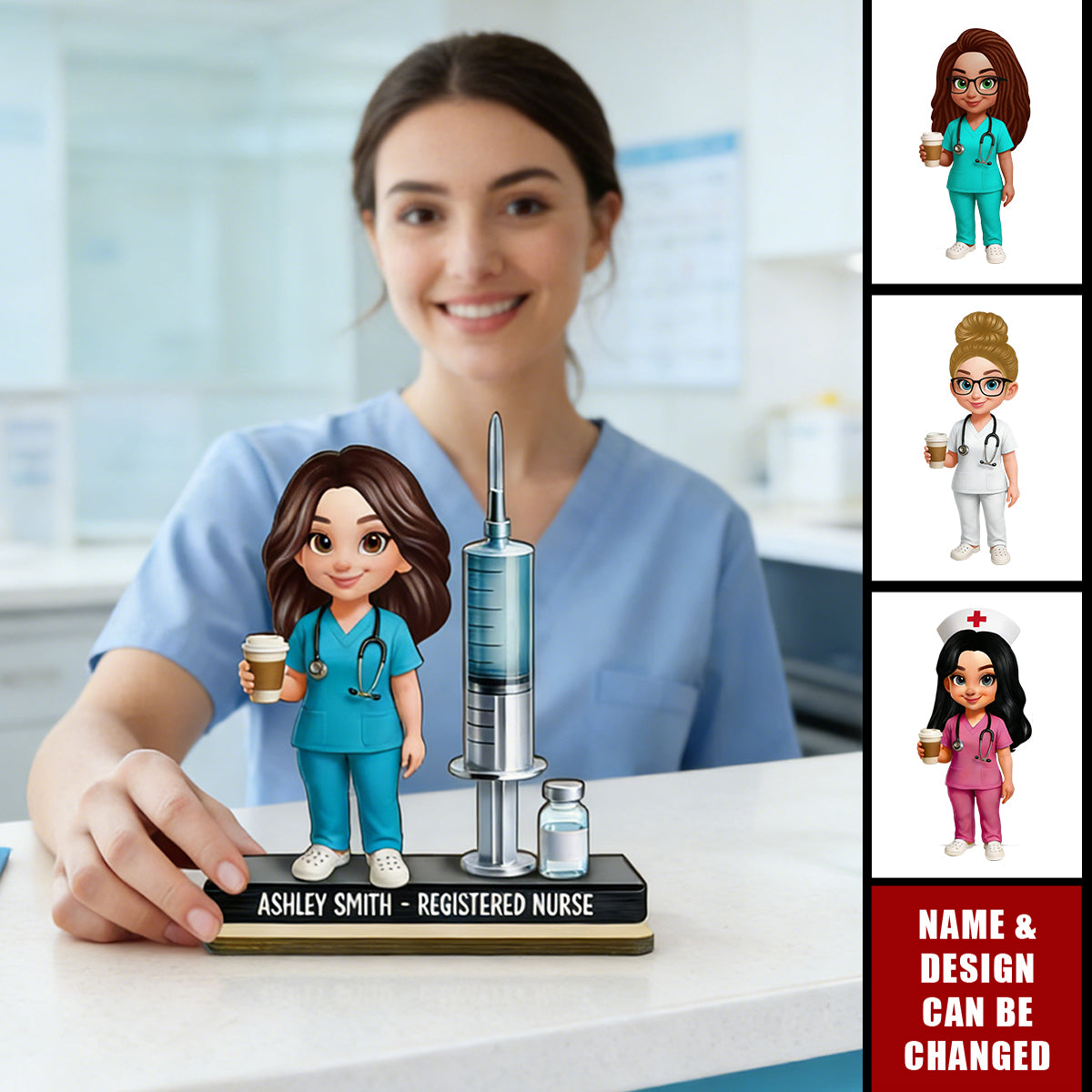 Custom Nurse Name Wooden Plaque – Thoughtful Gift for Nurses