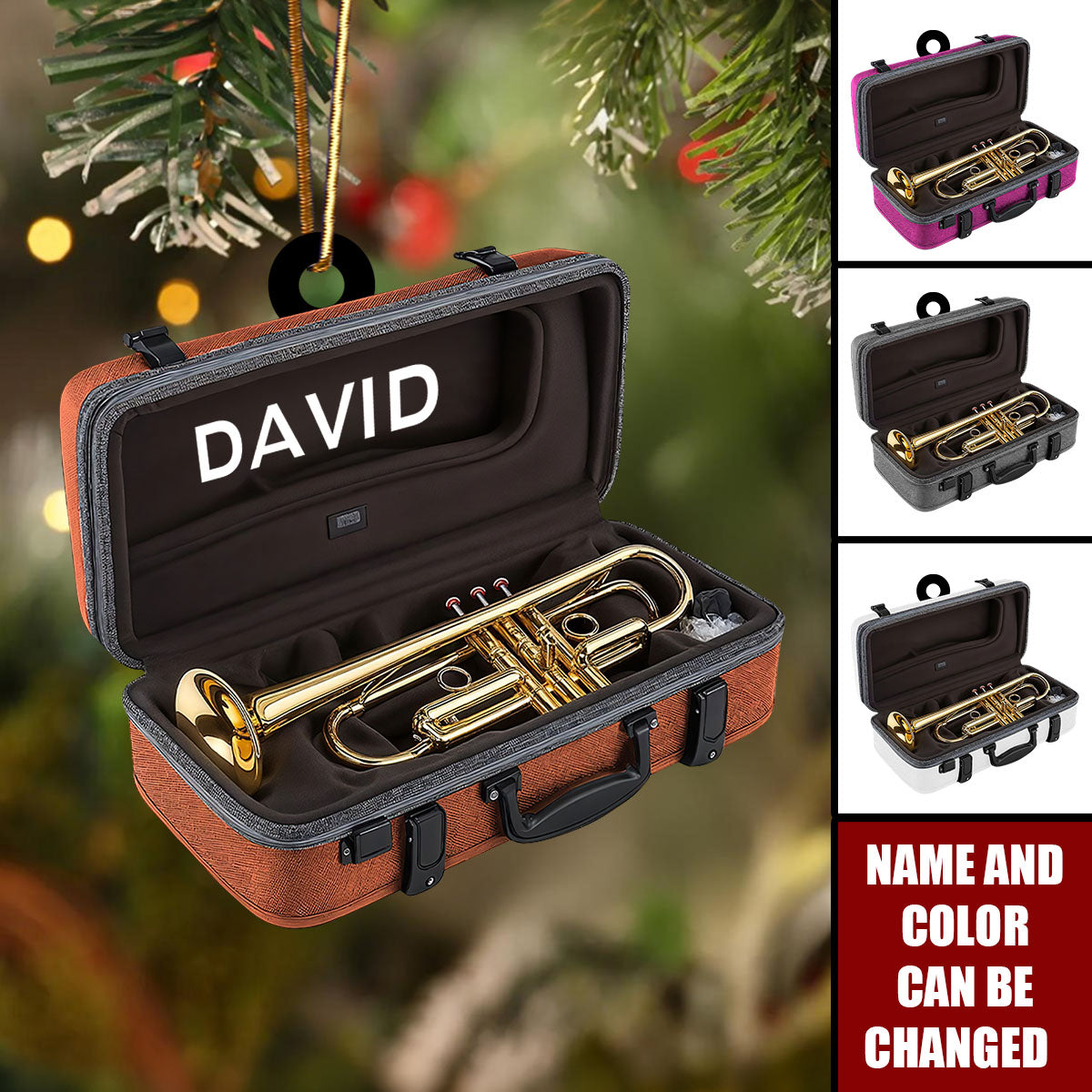 Personalized Trumpet Ornament - Unique Trumpet Gift for Music Lovers