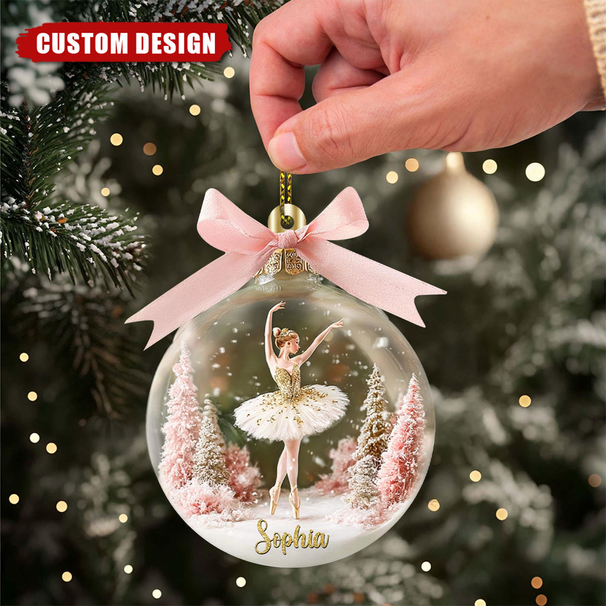 Personalized Ballerina Christmas Ornament – Gift For Ballet Lover