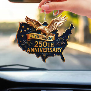 250th U.S Anniversary Eagle Car Ornament — Unique Patriotic Gift