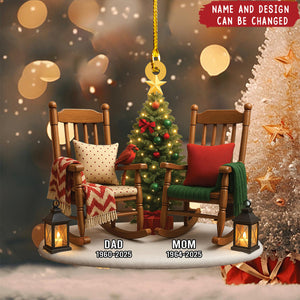Personalized Memorial Rocking Chair Ornament – In Loving Memory Christmas Keepsake