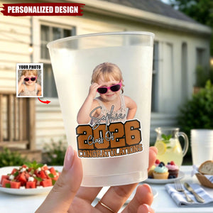 Personalized Graduation Party Cups - Custom Photo & Name Graduation Gifts