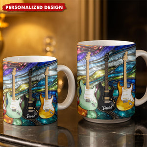 Personalized  Electric Guitar Coffee Mug - Gift For Music Lovers