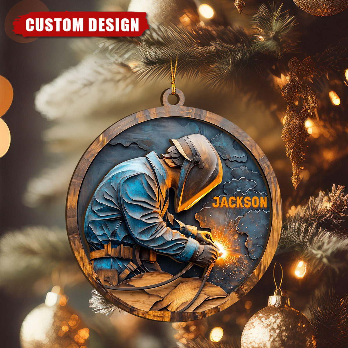 Personalized Welding Ornament – Gift for Welders, Mechanics & Metal Workers