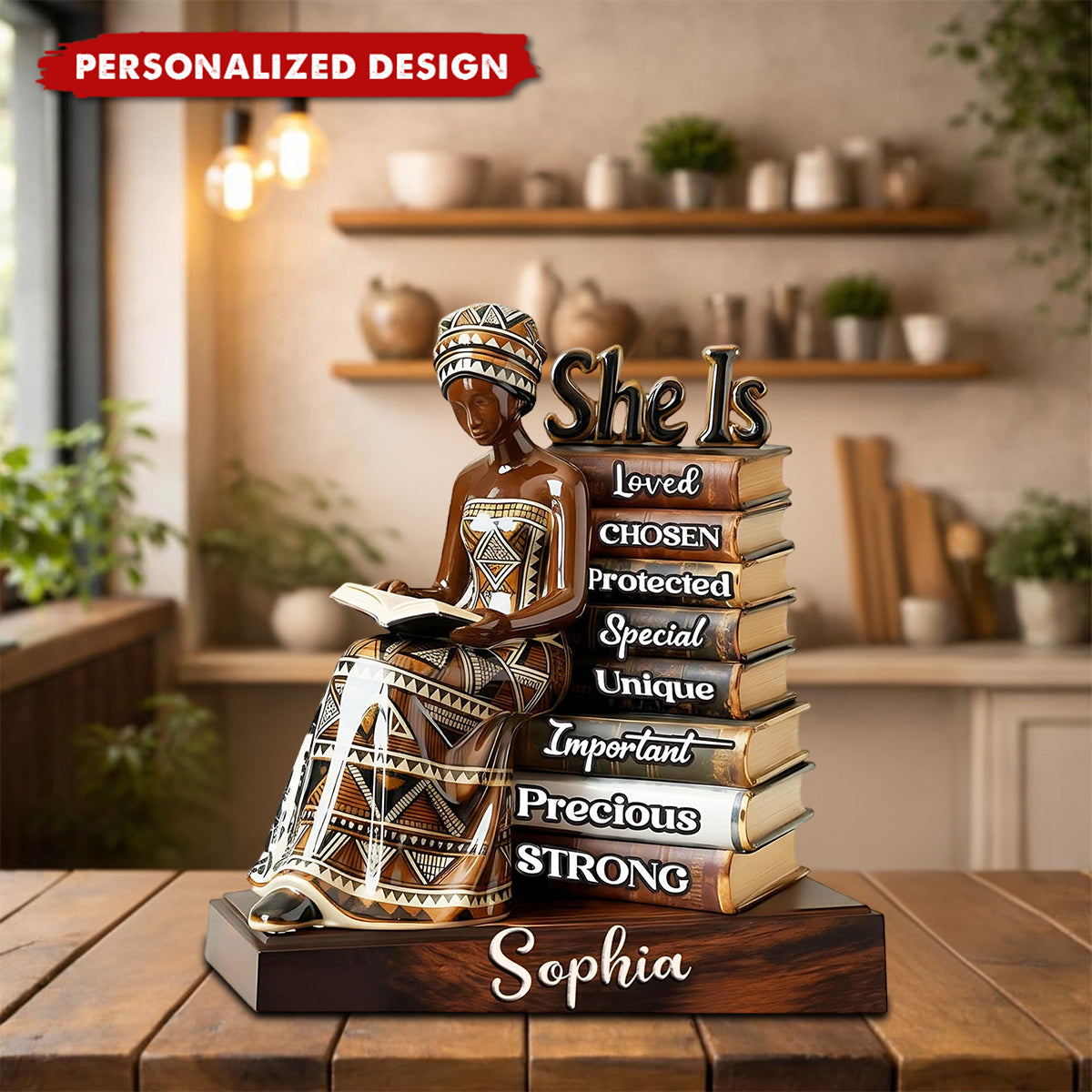 Personalized She Is Affirmation Plaque - Inspirational Gift for Daughter