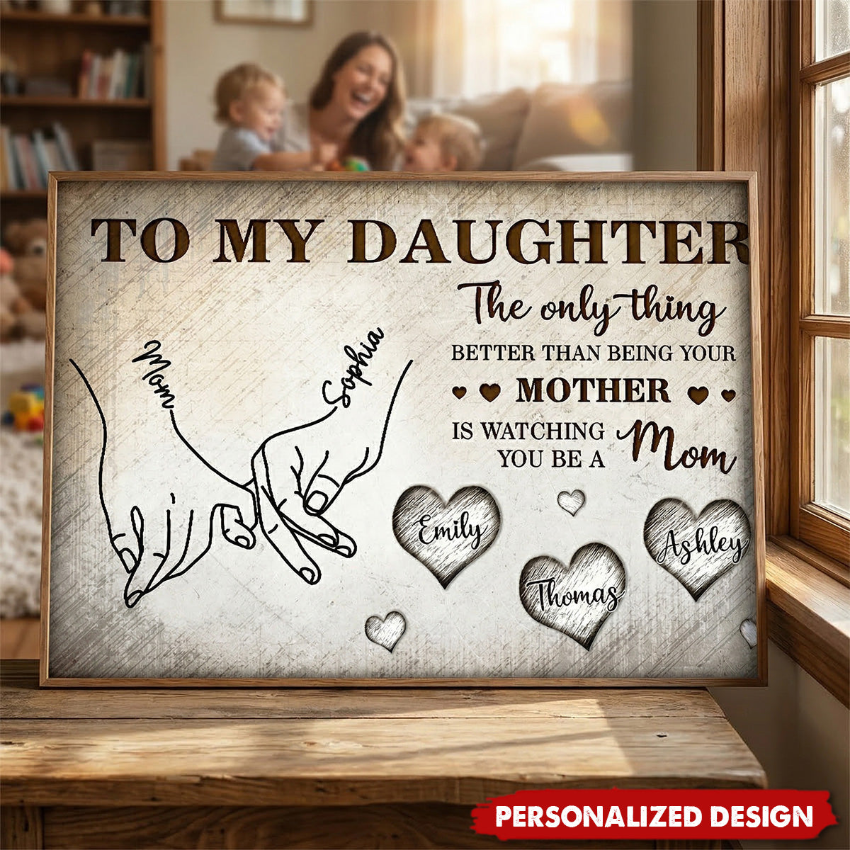 Personalized Mom & Daughter Poster - Mother's Day Gift For Daughter