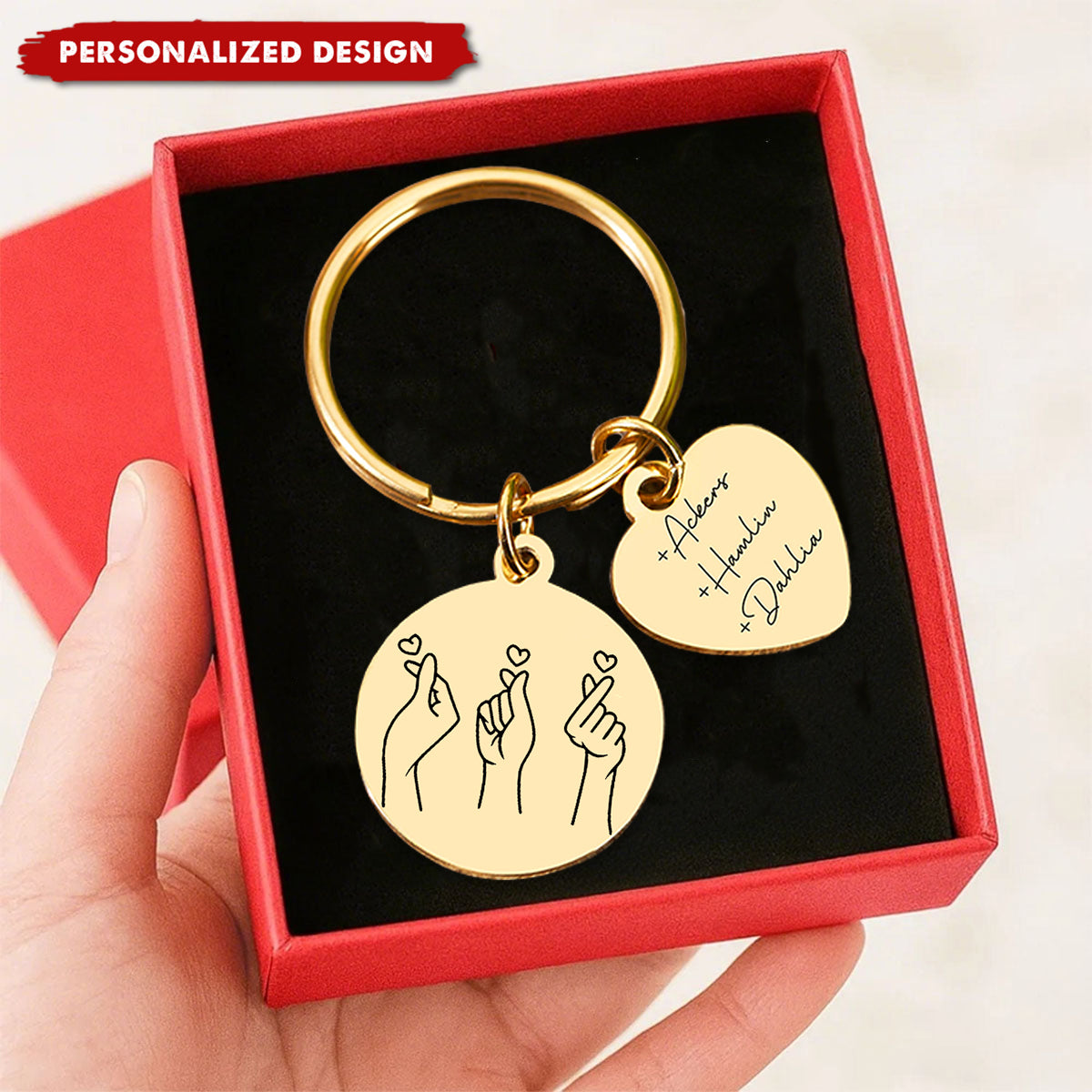 Personalized Couple Hand-Holding Keychain - Couple-Specific Valentine's Day Gift