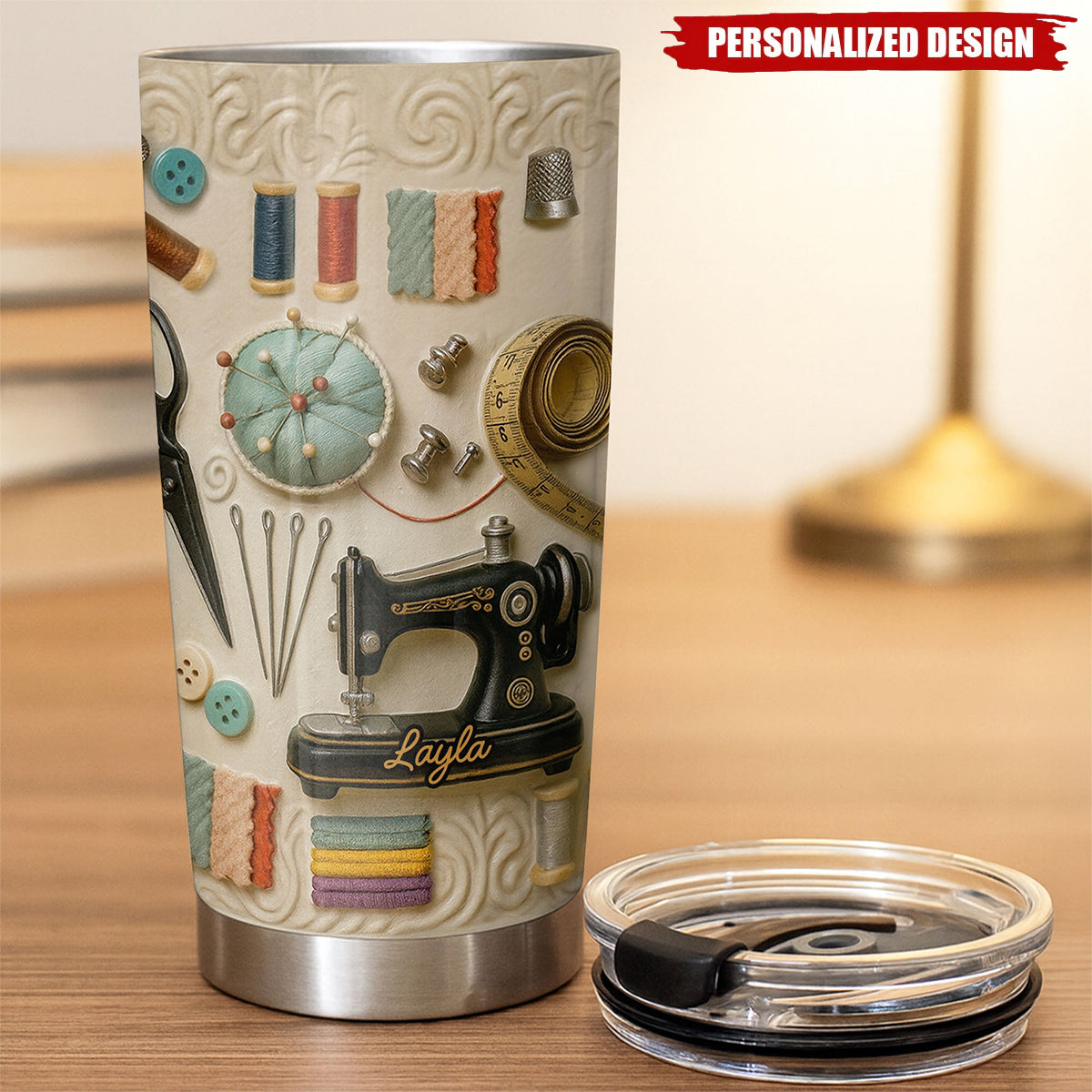 Personalized Sewing Tumbler — Personalized Gift For Craft Lover