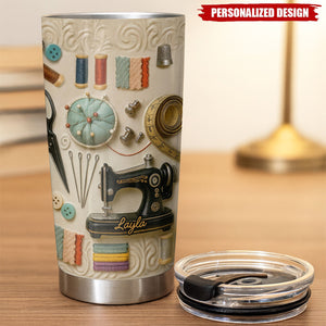Personalized Sewing Tumbler — Personalized Gift For Craft Lover