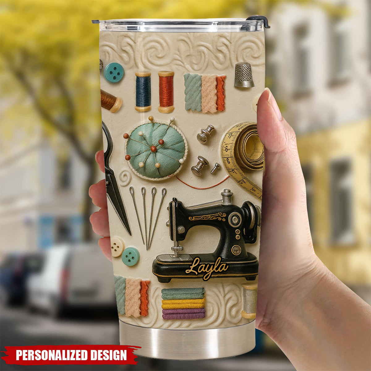 Personalized Sewing Tumbler — Personalized Gift For Craft Lover