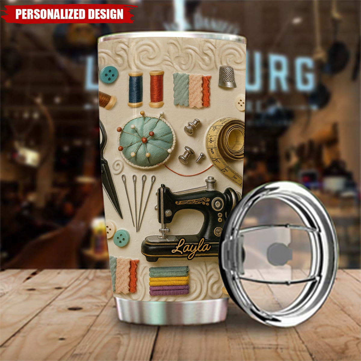 Personalized Sewing Tumbler — Personalized Gift For Craft Lover