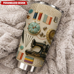 Personalized Sewing Tumbler — Personalized Gift For Craft Lover