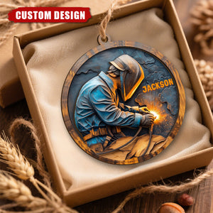 Personalized Welding Ornament – Gift for Welders, Mechanics & Metal Workers