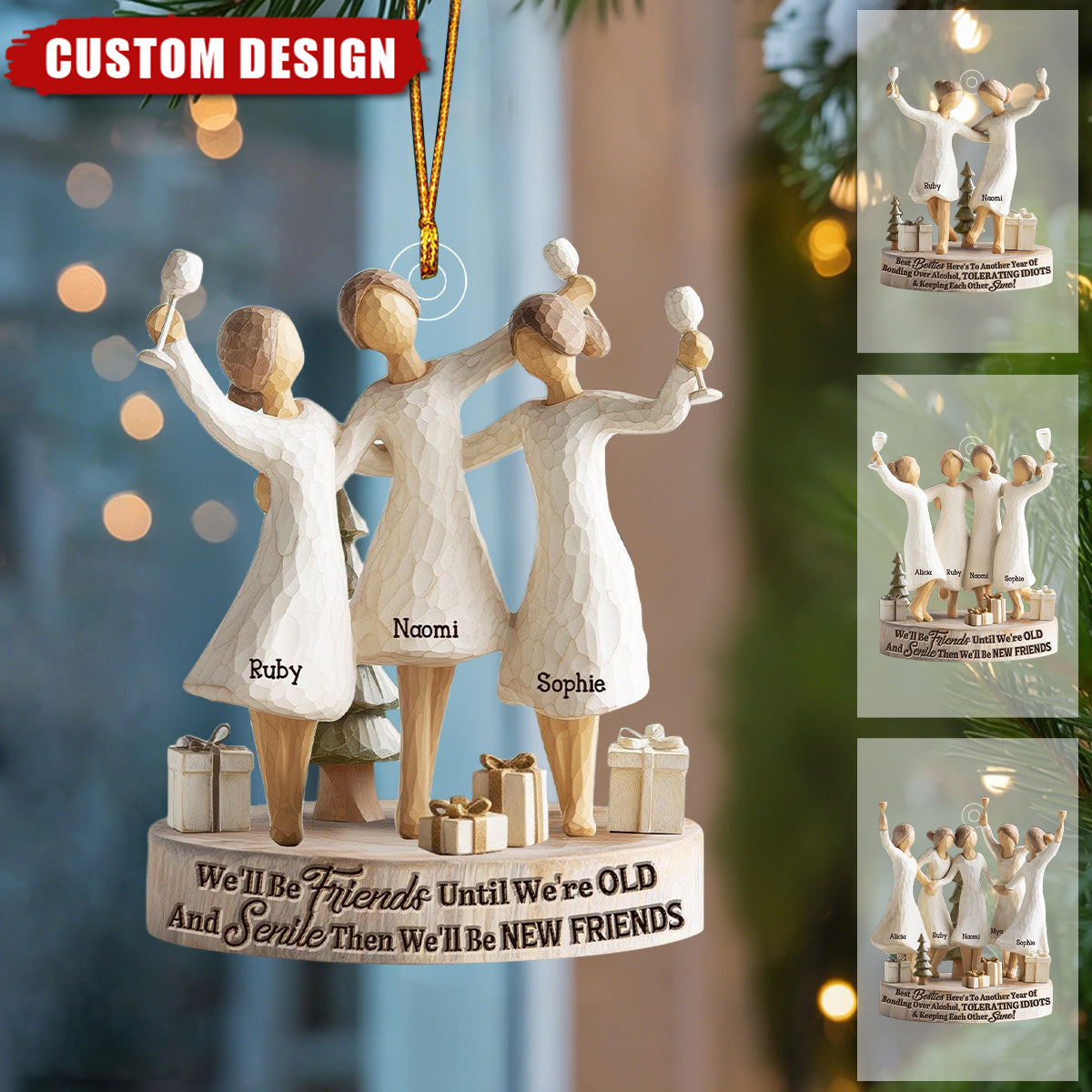 Personalized Bestie Ornament – Unique Gift for Best Friends