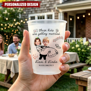 Personalized “These Kids Are Getting Married” Custom Photo Wedding Cups