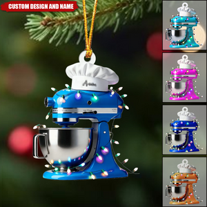 Personalized Stand Mixer Ornament – Custom Name Baking Gift for Chefs & Kitchen Lovers