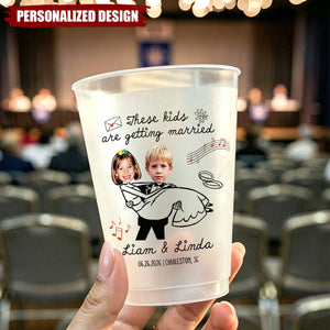 Personalized “These Kids Are Getting Married” Custom Photo Wedding Cups