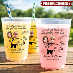 Personalized “These Kids Are Getting Married” Custom Photo Wedding Cups