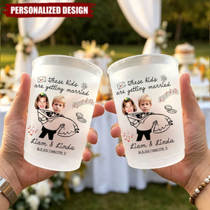 Personalized “These Kids Are Getting Married” Custom Photo Wedding Cups