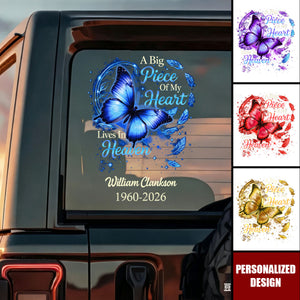 Carry Their Memory With You- Personalized Butterfly Memorial Decal